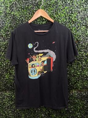 ALab, Black T-Shirt, Peace Van, Alien, Bikini Girls Men’s Size L